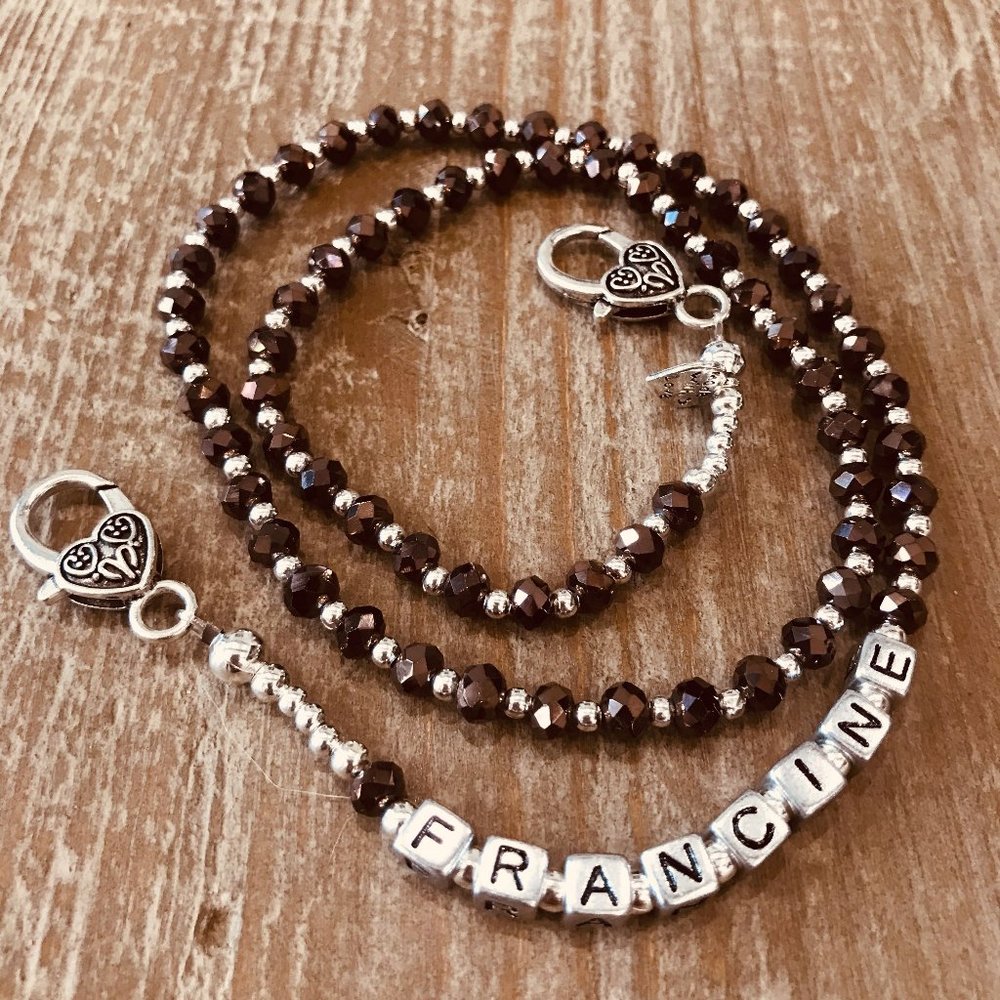 Face Mask Holder Bead Necklace Lanyard Personalize